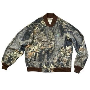 Vintage 90s Mossy Oak Bass Camo Snap Button Jacket - 2XL